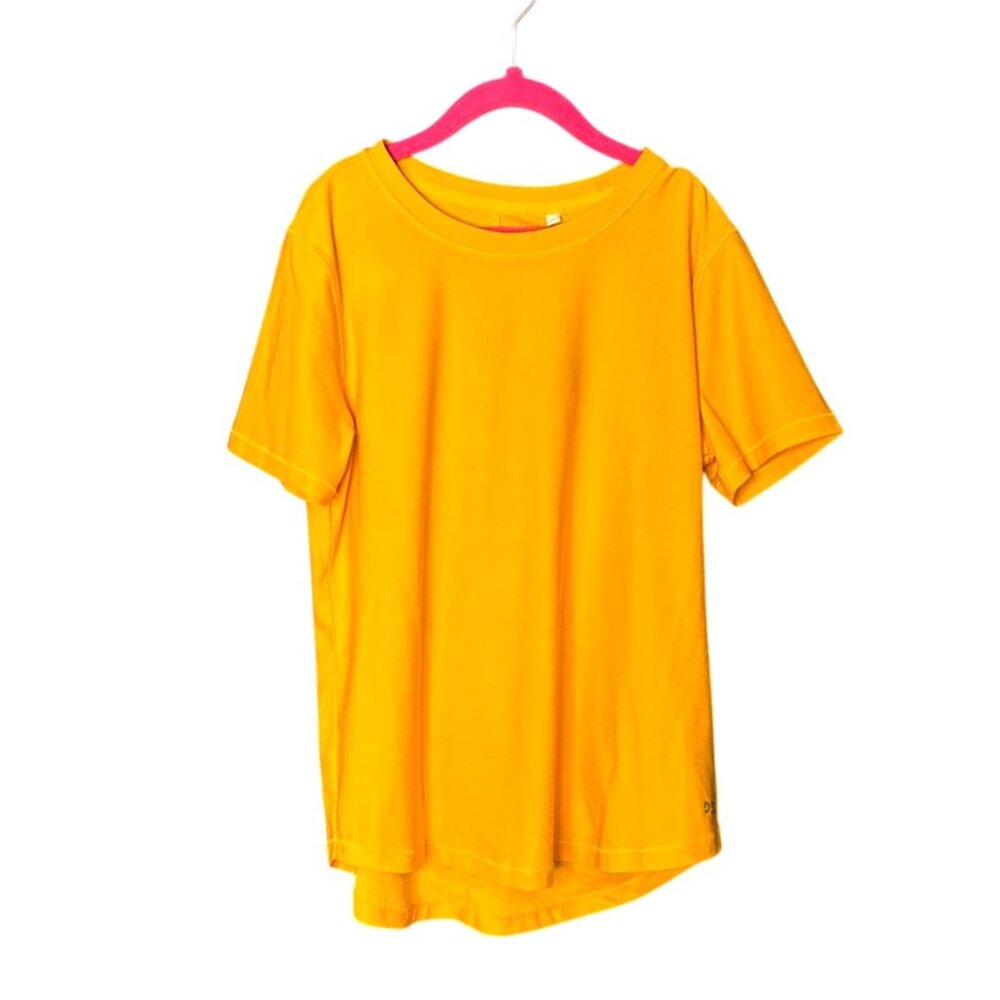 NEW DSG Girls Yellow T-Shirt M Moisture-Wicking Lightweight Activewear